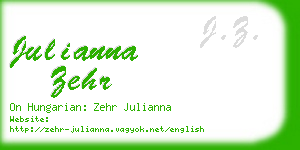 julianna zehr business card